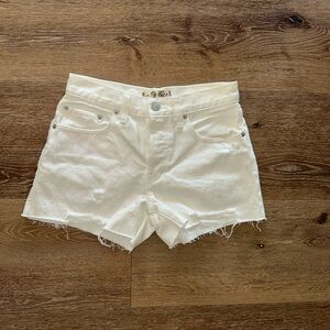 We The Free White Jean Shorts
